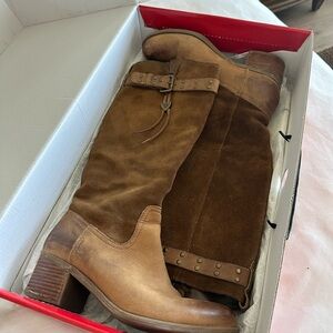 Guess Leather and Suede Riding Boots